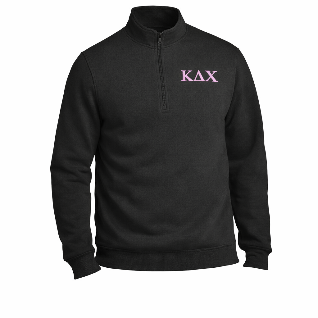 Letters Embroidered 1/4 Zip Sweatshirt Port & Company