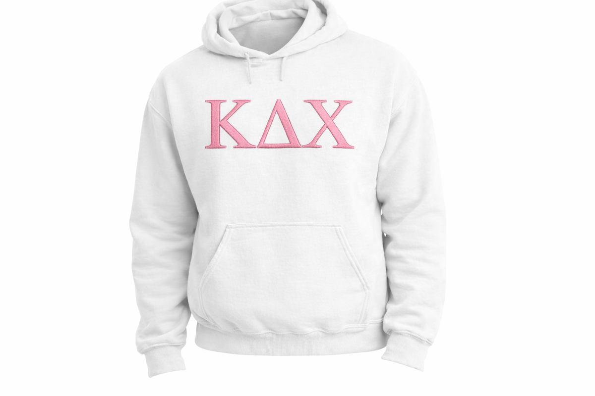 Letters Embroidered Hoodies Gildan