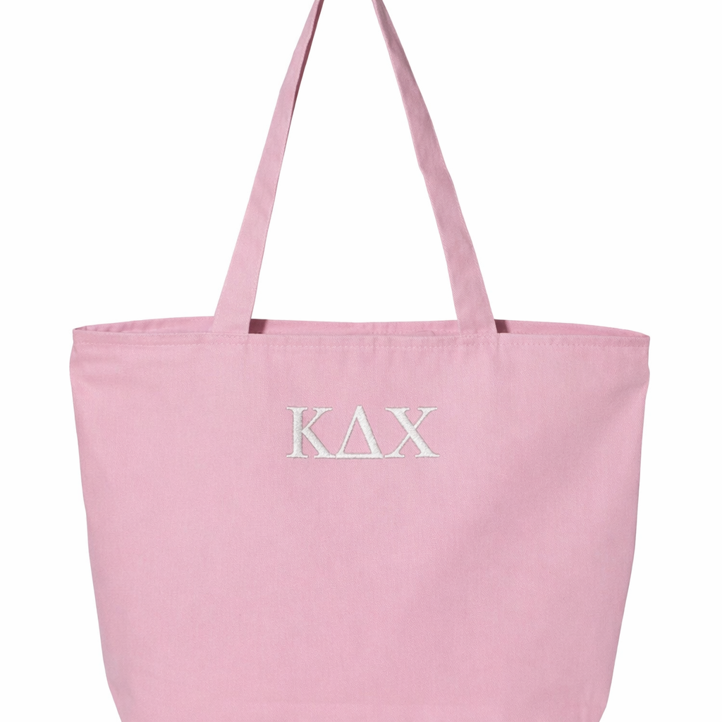 Letters Embroidered Tote Bag