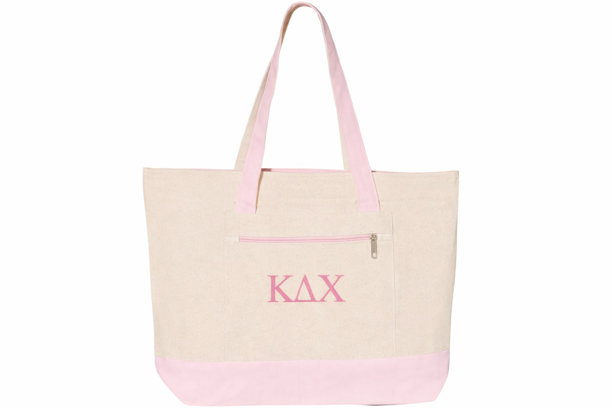 Letters Embroidered Tote Bag