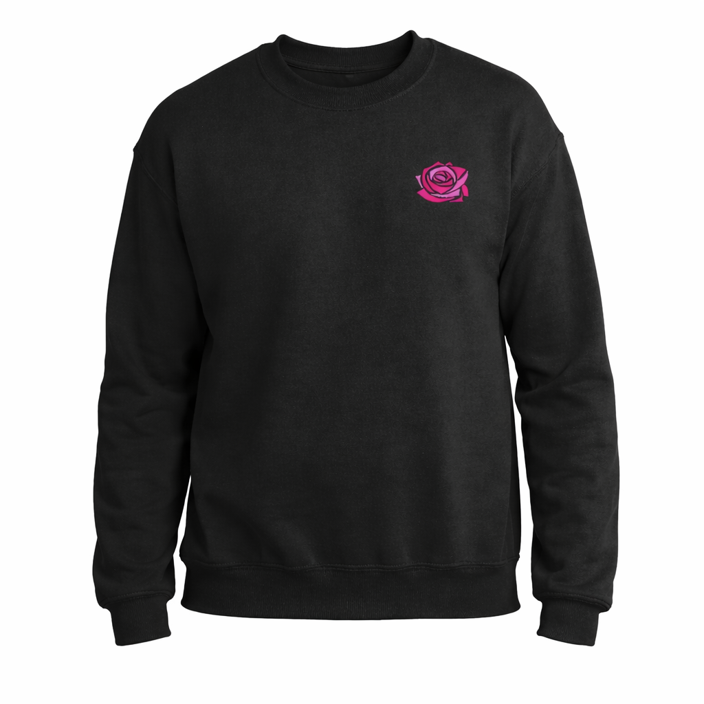 Mosaic Rose Embroidered Sweatshirt Gildan
