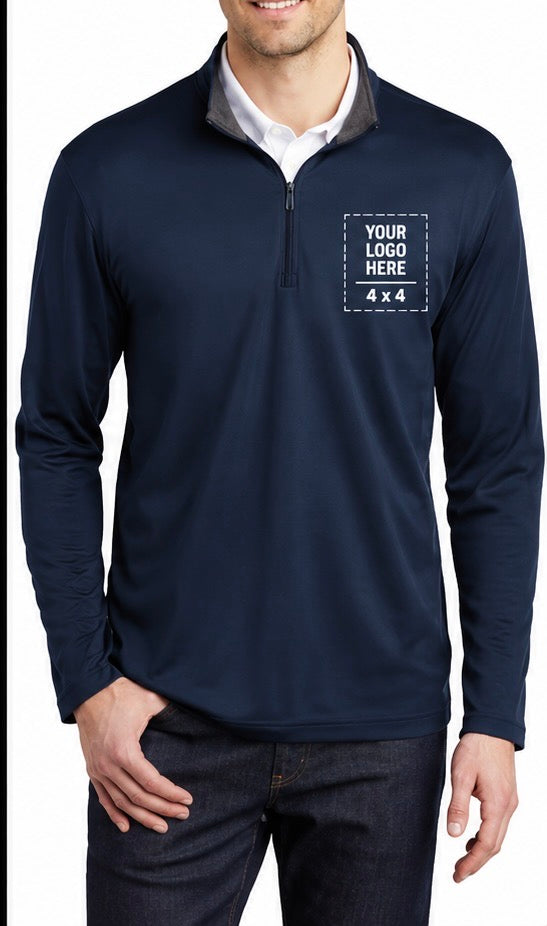 Custom Logo Embroidered/Printed Long Sleeve Quarter Zip Sweater Port Authority