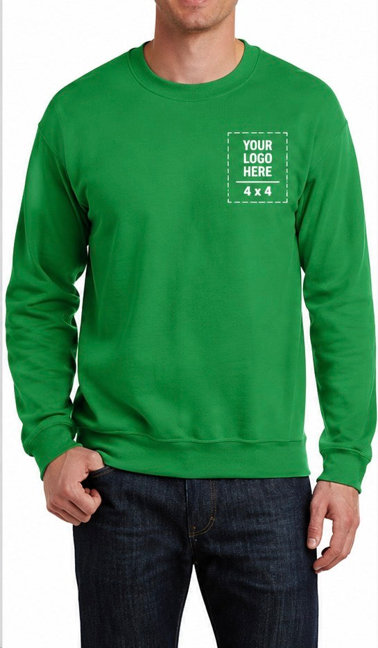 Custom Logo Embroidered/Printed Long Sleeve Sweatshirt Gildan